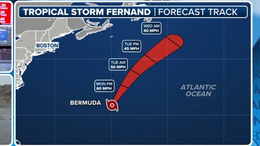 Tropical Storm Fernand Strengthens Moving Through Atlantic