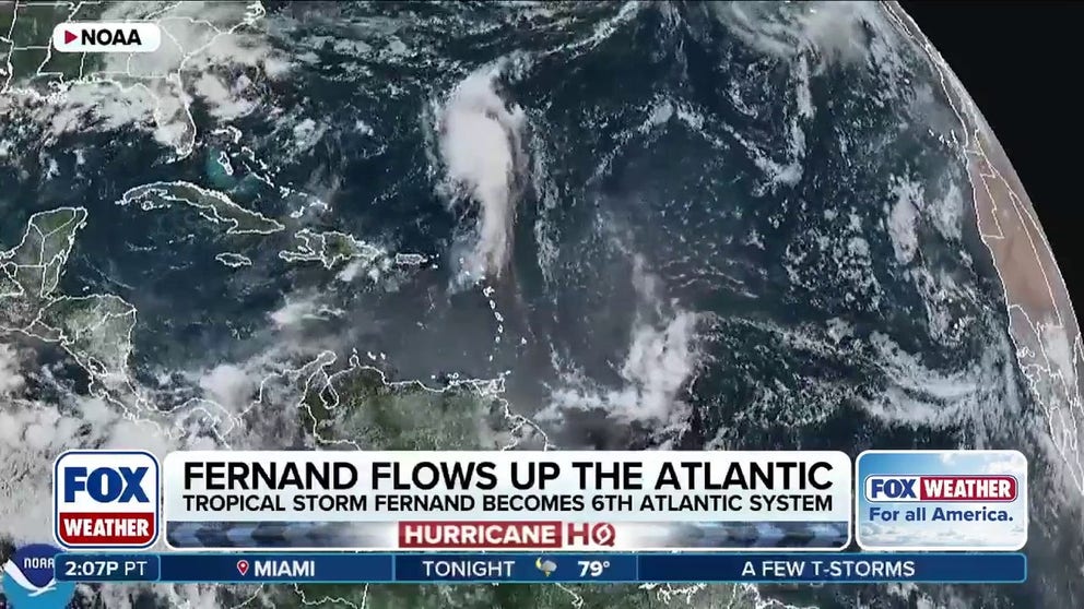 FOX Weather Meteorologist Ian Oliver gives the latest track on Tropical Storm Fernand and explains what to expect as peak hurricane season approaches.?