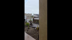 Locals in Arizona were surprised by heavy rainfall on Monday evening