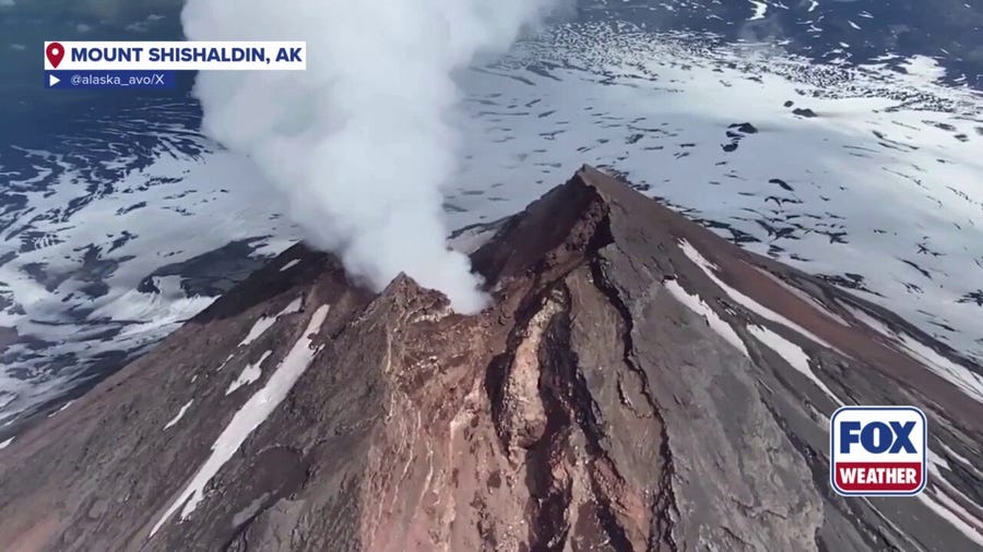 Watch: Steam emits from Shishaldin volcano in Alaska