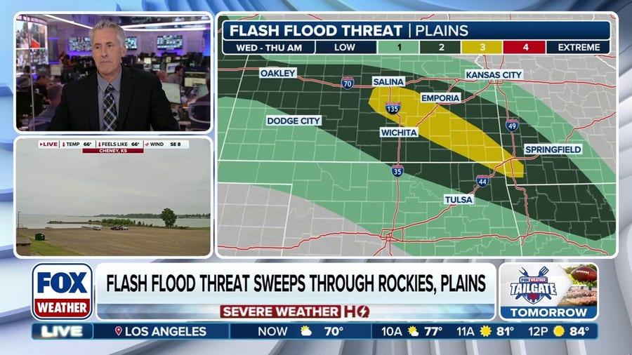 Flood threat rises in Plains as rounds of heavy rain, storms plow across region