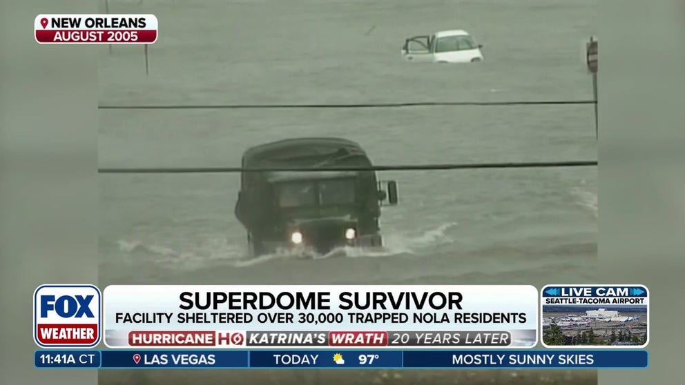 Shelton Alexander was one of 30,000 people trapped in the Superdome during Hurricane Katrina's wrath on New Orleans in 2005. Now, 20 years later, Alexander recounts the three days he spent inside the stadium and how he got out. 