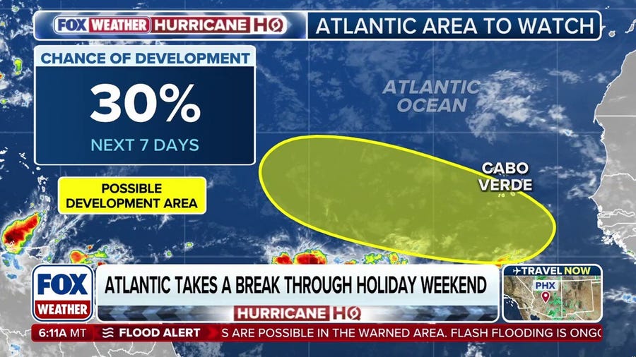Lull in tropical activity for Labor Day weekend as National Hurricane Center eyes area to watch