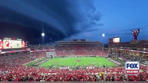 Watch: Timelapse video shows supercell thunderstorm descend upon Texas Tech game