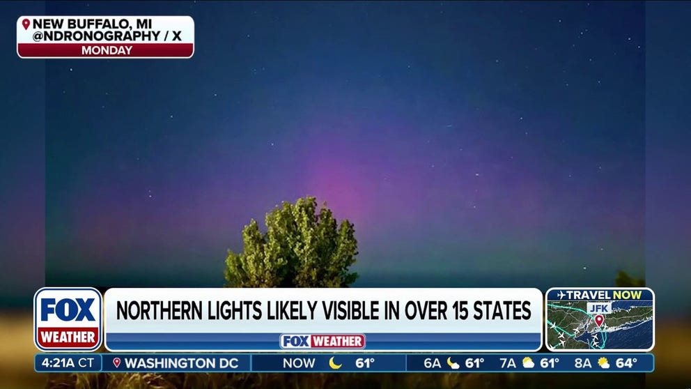 People in more than a dozen states reported seeing the Northern Lights overnight on Monday, Sept. 1, 2025.