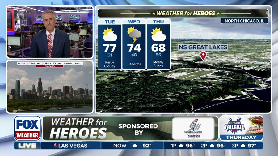 Weather for Heroes: Cooler temperatures in store for Great Lakes Naval Station in northern Illinois