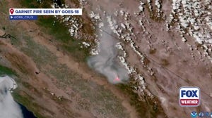 California'a Garnet Fire seen by NOAA satellite 