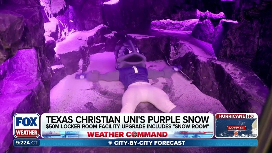 Texas Christian University unveils 'snow room' for its athletes