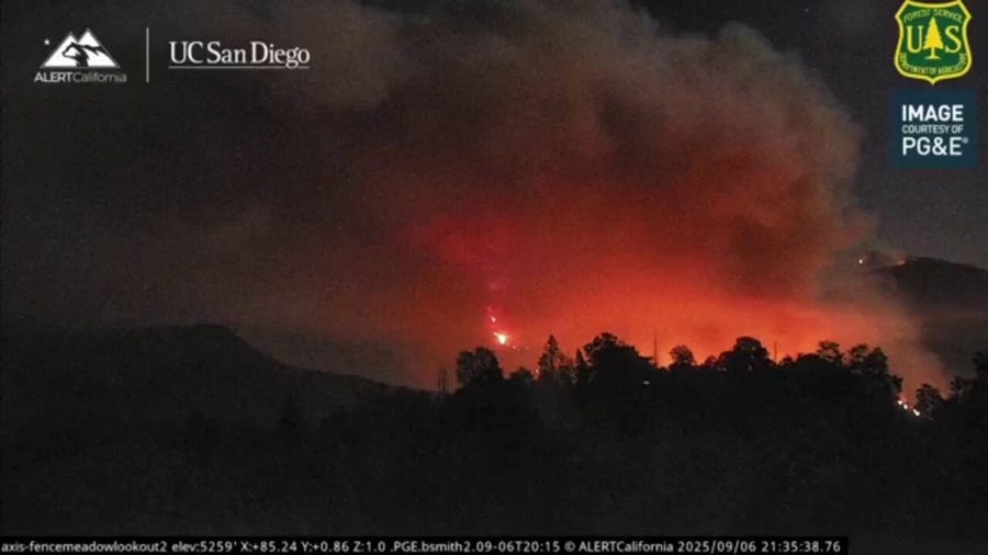 Time-lapse video of the raging Garnet Fire