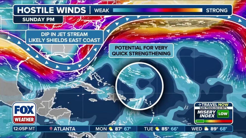 The National Hurricane Center says a tropical depression is now likely to form in the Atlantic by the end of the week, and the system could even strengthen into Tropical Storm or Hurricane Gabrielle. FOX Weather Meteorologist Jane Minar breaks down the latest on Sept. 14, 2025.