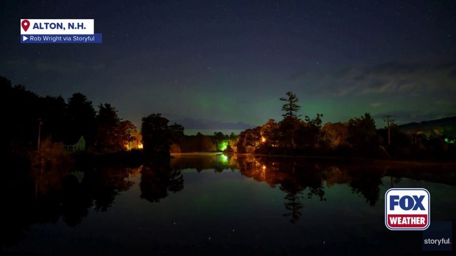 Northern Lights dance above New Hampshire 