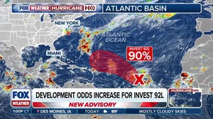 Development odds increase for Invest 92L