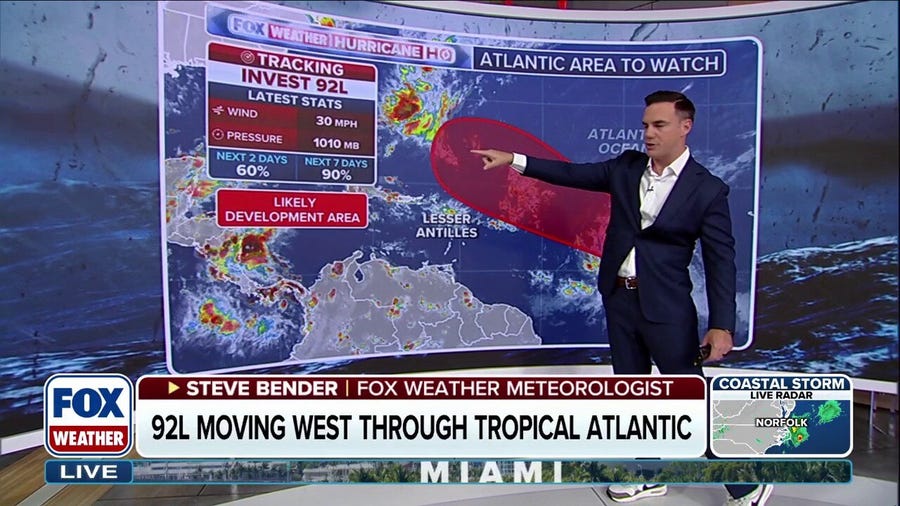 Invest 92L likely to become a tropical storm