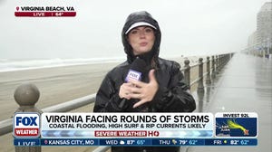 Coastal storm lashes Virginia and North Carolina with wind, rain and rough surf