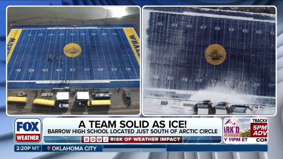 Football coaches at Barrow High School, Andrew Downing and Chris Battle, join FOX Weather to share how the team handles the extreme weather conditions, located just south of the Arctic Circle, as the northernmost field in the world.