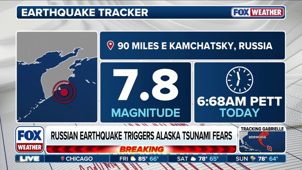 A magnitude 7.8 earthquake shook part of eastern Russia Friday morning local time, triggering tsunami fears in Alaska.