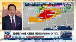 Severe storms to race through southern Plains; Arkansas, Oklahoma and Texas at risk of large hail