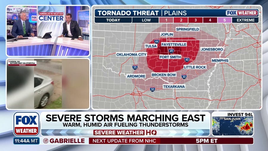 Tornado threat grows for parts of Oklahoma, Arkansas