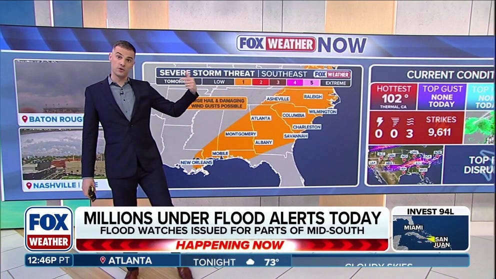 FOX Weather meteorologist Ian Oliver explains who will see the rainfall on Thursday as a cold front works eastward.