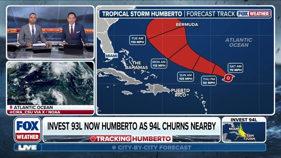 Tropical Storm Humberto forecast to strengthen into major hurricane