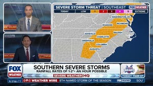 Severe storms, heavy rain target Southeast including areas devastated by Helene