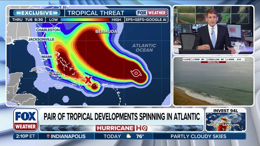 Odds of Invest 94L developing into tropical depression increasing