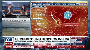 How Category 5 Hurricane Humberto influenced Imelda's track
