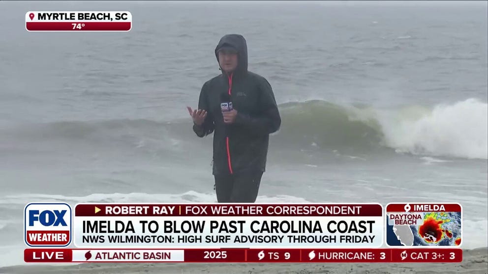 FOX Weather Correspondent Robert Ray reports from Myrtle Beach, South Carolina, where people in the area are feeling the effects of Tropical Storm Imelda.
