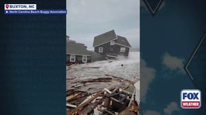 Watch: North Carolina beach home collapses into Atlantic amid rough conditions