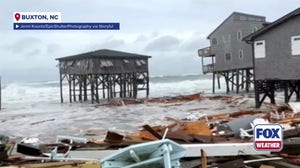 Watch: North Carolina homes collapse into Atlantic due to impacts of Hurricane Imelda