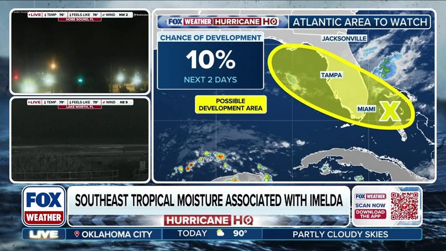 Area of disturbed weather off Florida coast monitored for possible tropical development