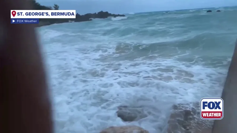 Strong wind gusts and swells from Hurricane Imelda batter Bermuda