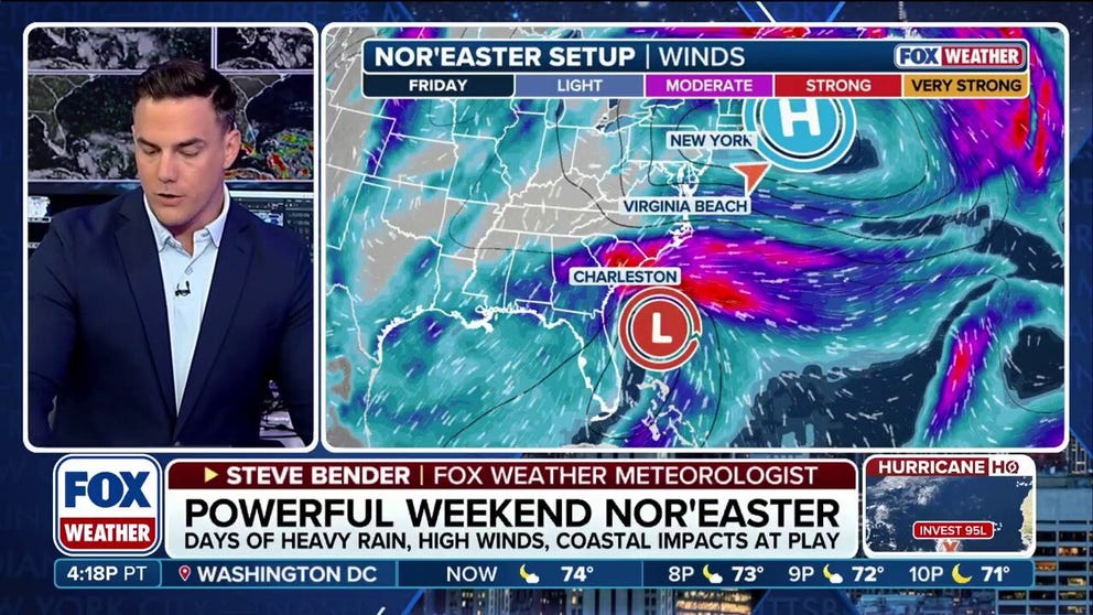 FOX Weather Meteorologist Steve Bender breaks down the latest updates for the potentially powerful weekend Nor'Easter expected to hit parts of the U.S.