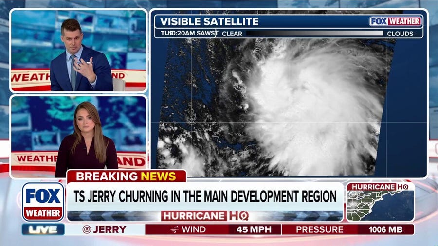 Tropical Storm Jerry forms in the Atlantic 
