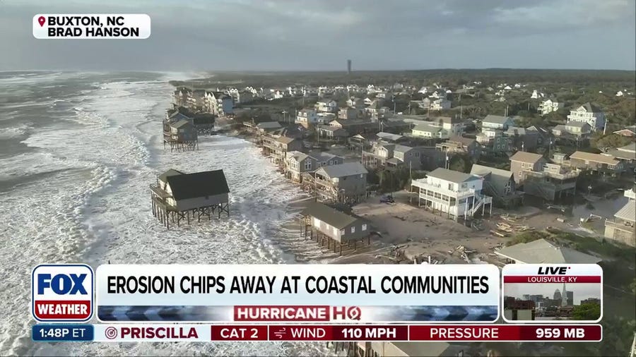 Years of beach erosion chipping away at barrier islands