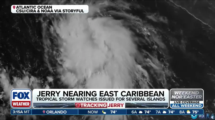 Tropical Storm Jerry spinning toward Leeward Islands