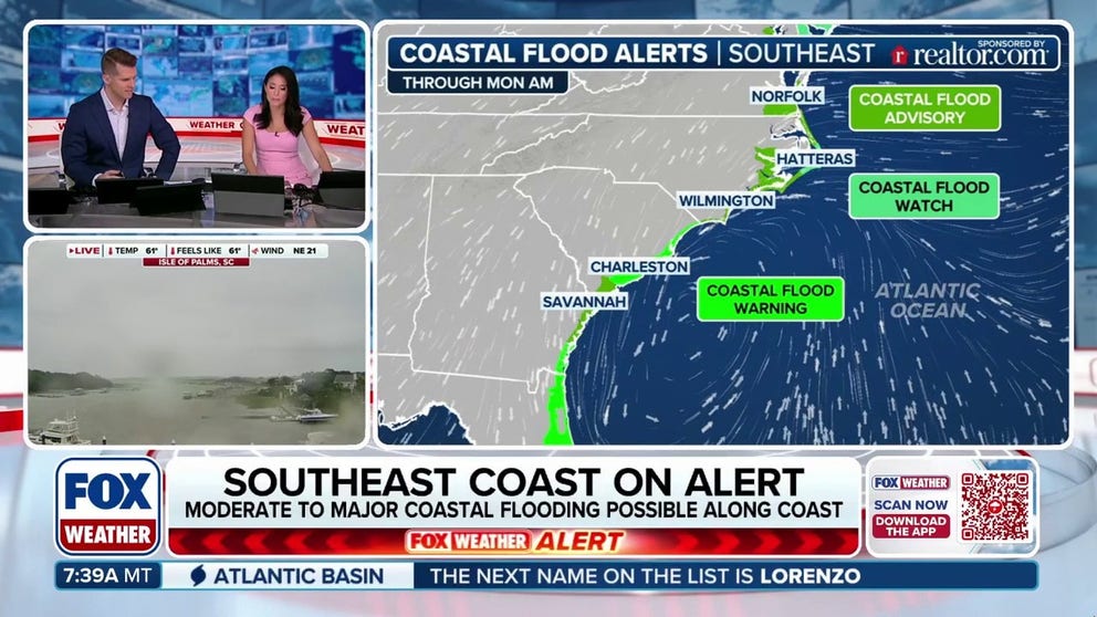 Moderate-to-major coastal flooding is possible along the East Coast this weekend, as a coastal storm blossoms into a Nor'easter. The Carolinas face several inches of rain, rough surf, coastal flooding and beach erosion from the storm.