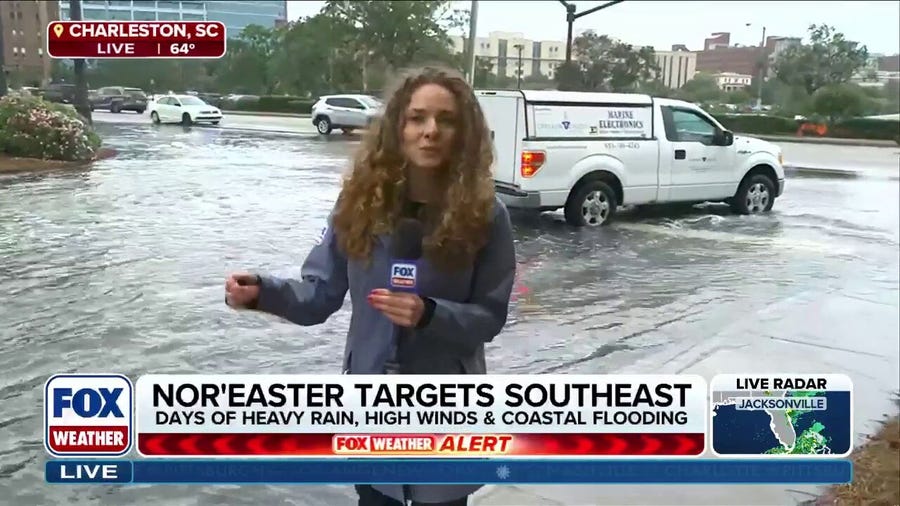 High tide flooding swamping Charleston