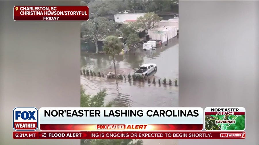 Nor'easter takes shape and lashes Carolinas
