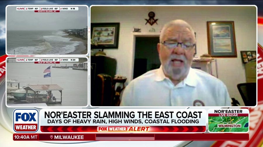 South Carolina mayor warns 'stay inside' as nor'easter begins to slam the Carolinas