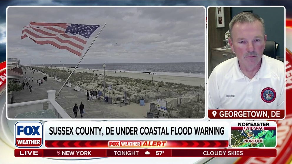 Robert Murray, Public Safety Director of Sussex County, Delaware, joined FOX Weather Saturday afternoon to discuss the fall nor'easter set to slam the East Coast, posing flood threats and bringing heavy rain and high winds through the weekend and into Monday. 