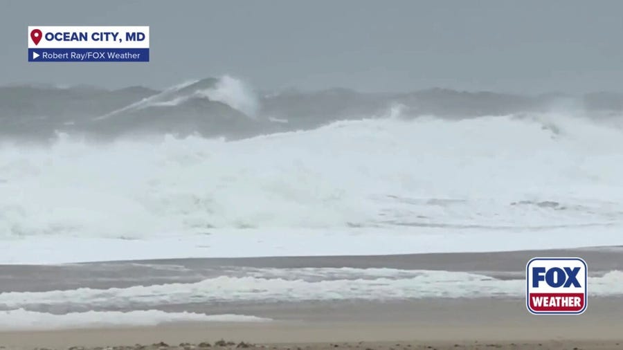 Nor'easter kicks up nasty surf, high winds in Maryland