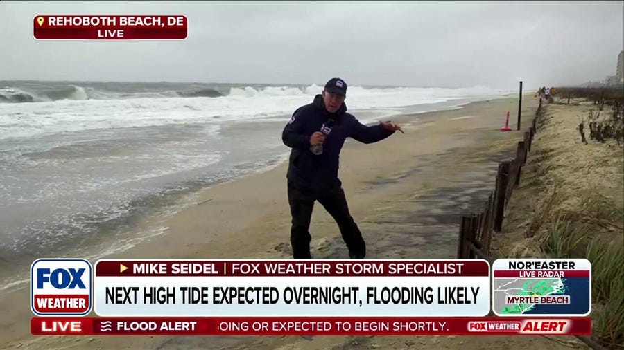 Delaware beach community told to evacuate during nor'easter flooding 