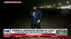 Powerful nor'easter continues to move up the coast