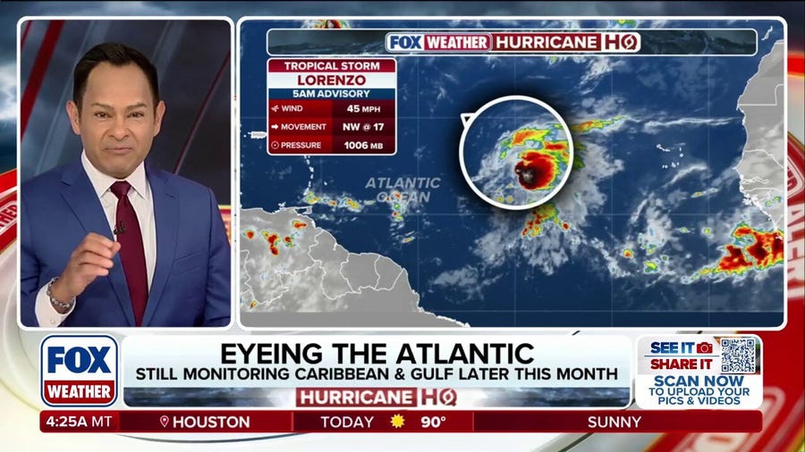 Tropical Storm Lorenzo forms in central tropical Atlantic