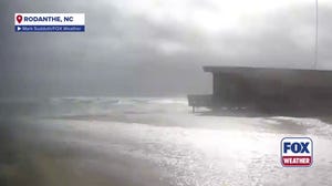 Watch: Time-lapse video shows nor'easter destroying temporary sand barrier on Outer Banks