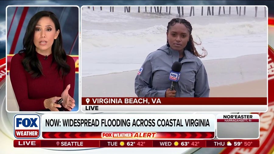 Virginia Beach blasted by nor'easter after significant coastal flooding over the weekend