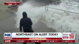 Nor'easter churns up serious waves along New Jersey shore