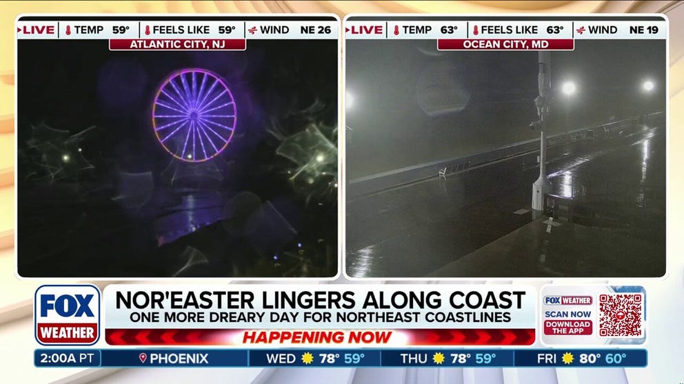 A powerful and deadly nor'easter that slammed the East Coast over the past few days has started to wind down, but some impacts remain across the region. FOX Weather Meteorologists Britta Merwin and Craig Herrera break down the latest forecast on Oct. 14, 2025.