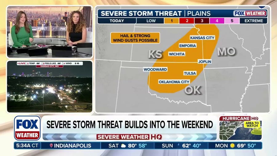 Friday night severe weather threat extends into the weekend for Central US